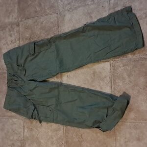 Tommy Hilfiger Printed Roll Up Cuffed Chino Cargo Capri Pants Outdoor Athletic